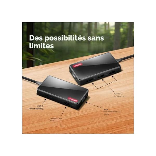 100 Ports USB-C Resedock - Plast - Bärbara datorer