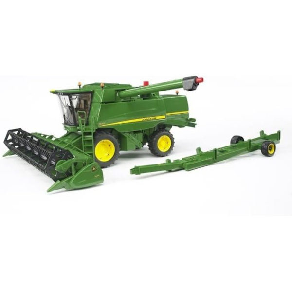 John Deere T670i BRUDER -harvesteri - Mittakaava 1:16 - 60 cm - Mukana vaunu ja viljapussi Grön