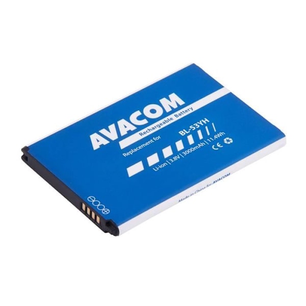 Avacom MTXtec BL-53YH Ersättningsbatteri för LG D855 G3 Li-ION 3 8V 3000mAh Mobiltelefon - GSLG-D855-3000