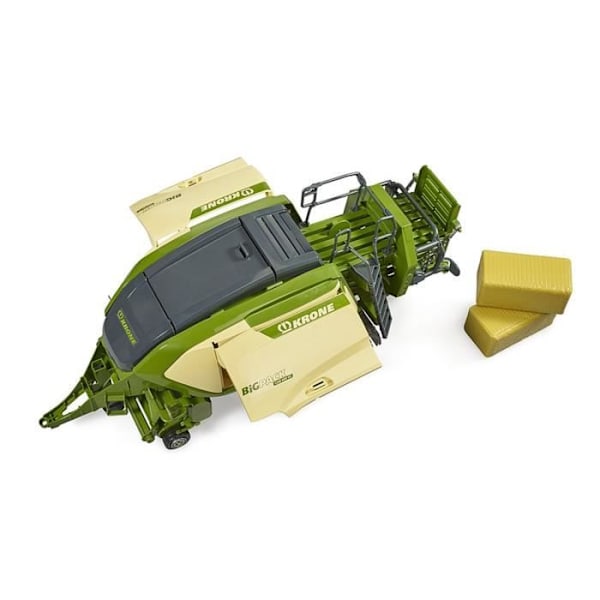 Toy - BRUDER - Krone BiG Pack 1290 HDP VC balpress - 2 rektangulära halmbalar - Grön