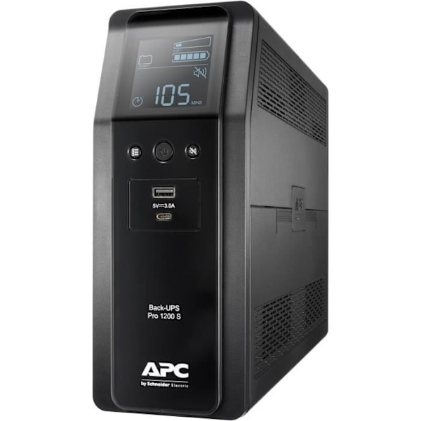 APC UPS BACK UPS PRO BR 1200VA keskeytymätön virtalähde Line interaktiivisuus 720 W 8 AC pistorasiaa