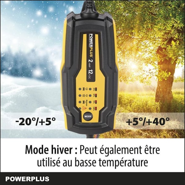 POWX4201 - Intelligent oplader - 12V 60Ah Gul