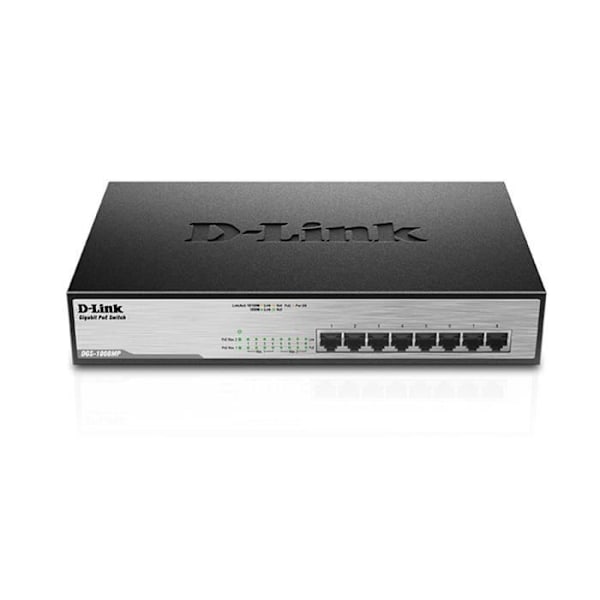 D-LINK Switch 8-porte - DGS-1008MP - 10/100/1000 Mbps PoE+