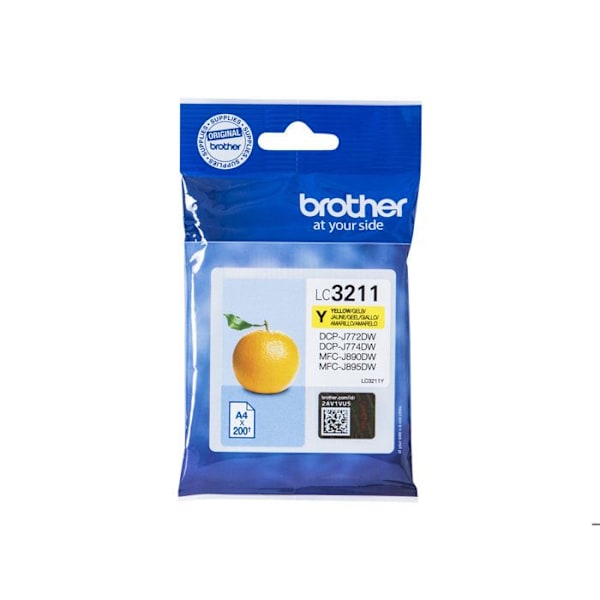 Original LC3211Y blækpatron - Gul - Brother - DCP-J572, DCP-J772, DCP-J774, MFC-J890, MFC-J895