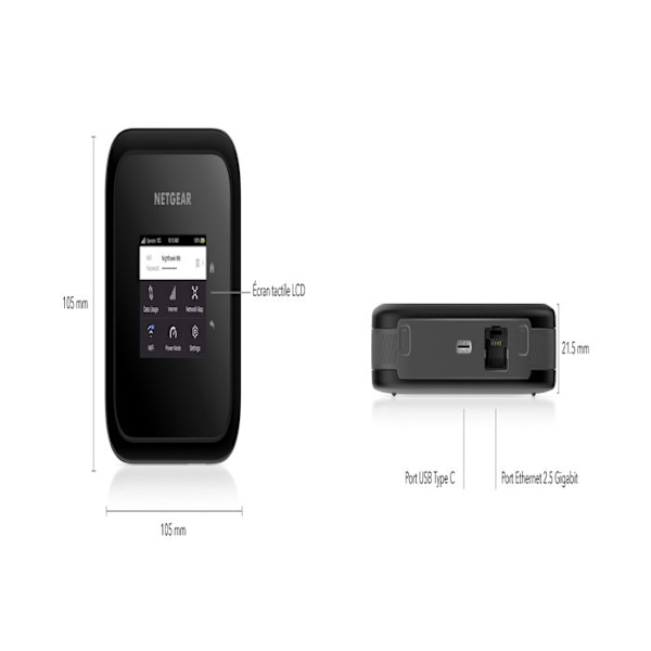 NETGEAR Modem router MR6150-100EUS - 5G mobil WiFi 6