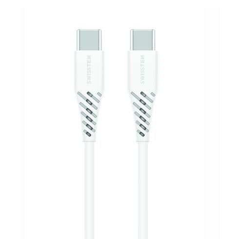 USB C till USB-kabel (1,5m) 100W - Swissten - Vit