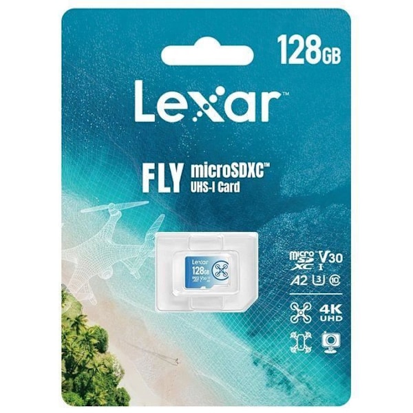 Lexar Fly microSDXC UHS-I-kort, 128 GB