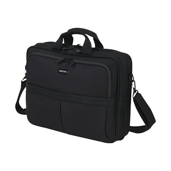 DICOTA Top Traveler SCALE laukku - 17,3" - Musta - Vaahtomuovipehmusteet ja joustavat kiinnityshihnat