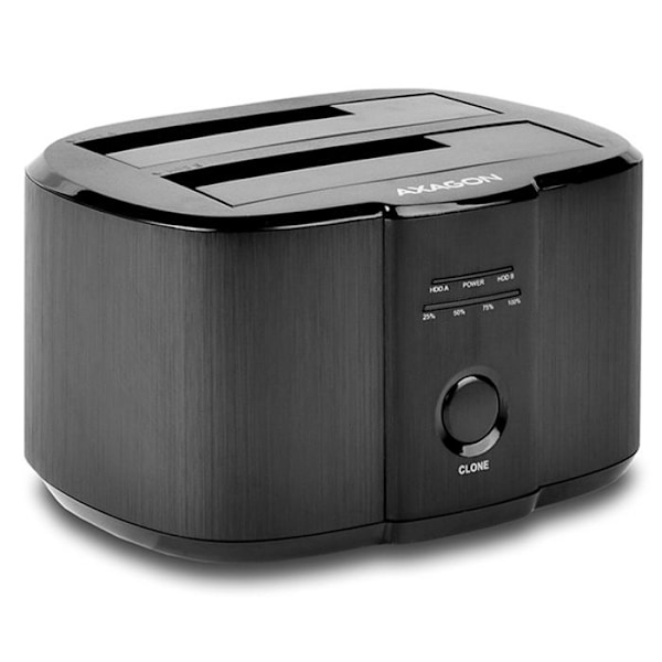 Axagon ADSA-ST USB 3.0 [3.1 Gen 1] Type-B Storage Drive -telakointiasema, musta (USB3.0 - 2x SATA 6G Clone Dual HDD Dock)