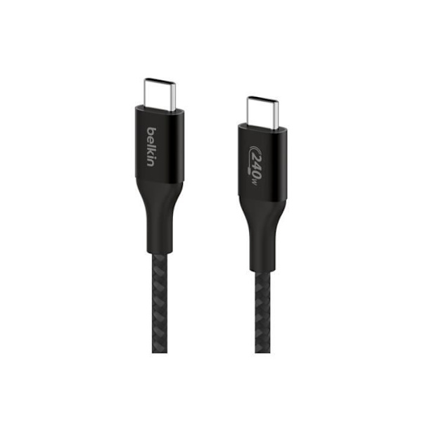 - Belkin - Belkin BOOST CHARGE - USB-kabel - 24 pin USB-C (M) til 24 pin USB-C (M) - USB 2.0 - 2 m - op til 240 W strøm -
