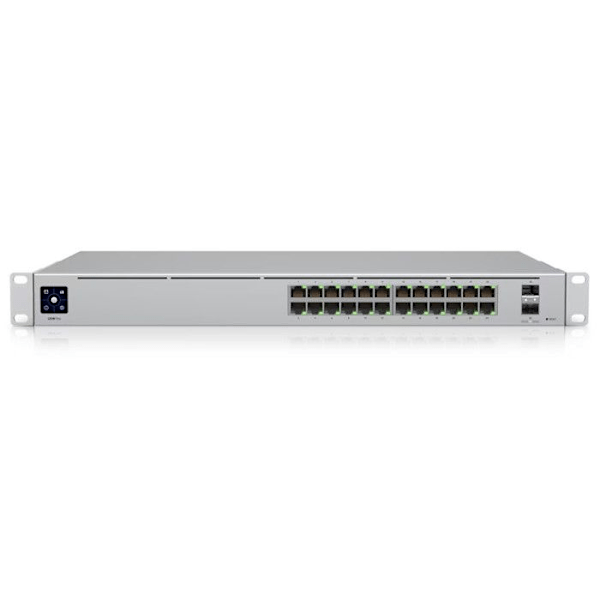 Switch - UBIQUITI - USW-PRO-24 - 24 porte - Gigabit Ethernet - Sort Sølv