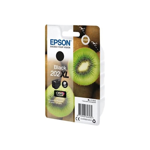 EPSON 202XL blækpatron - 13,8 ml - Sort - Expression Premium XP-6000, XP-6005, XP-6100, XP-6105