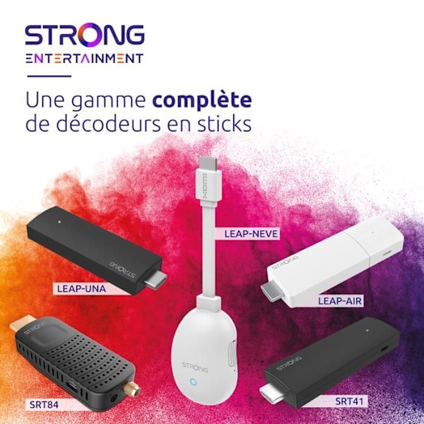 Streamingbox Android TV 4K - STRONG - LEAP-NEVE - Chromecast - Bluetooth - Wi-Fi 6