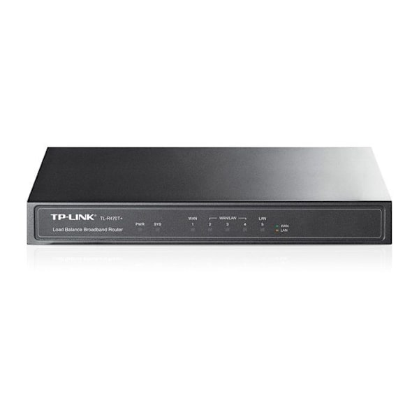 TP-LINK TL-R470T+ Router - 5 Ethernetportar Multi-Wan - Brandvägsskydd - Föräldrakontroll