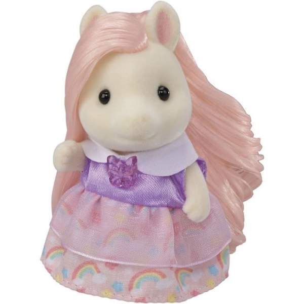 Ponypigefrisør - SYLVANIAN FAMILIES - Glæde med pink hår - Hårtilbehør inkluderet Flerfarvet