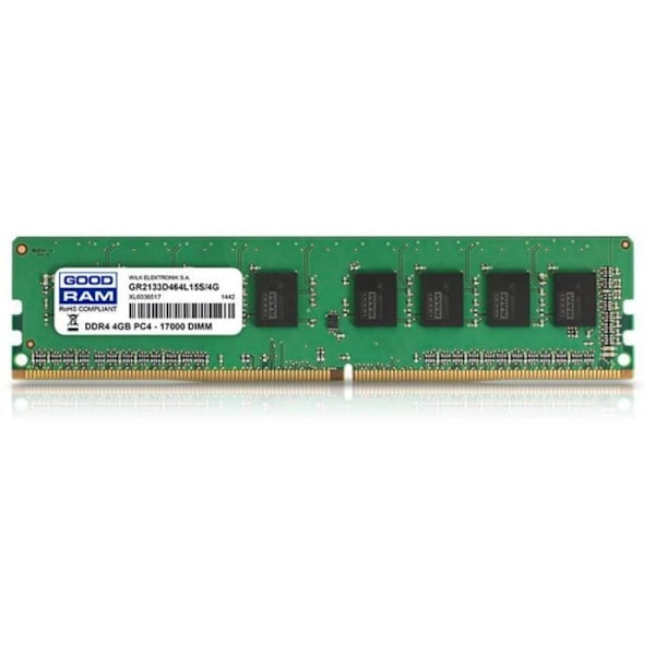 Goodram GR2666D464L19S/4G PC-muistimoduuli GR2666D464L19S/4G 4 Gt 1 x 4 Gt RAM DDR4 2666 MHz CL19 1 kpl