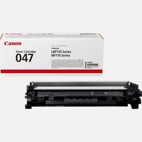 CANON 047 svart tonerkassett för i-SENSYS LBP112, LBP113w, MF112 och MF113w - Upp till 1600 sidor