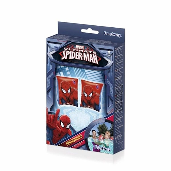 Oppustelige svømmearmbånd til børn Bestway Spider-Man 17x12x15 cm 3-6 Años rød/blå/sort