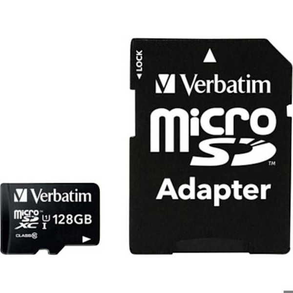 Micro SD-kort - Verbatim - 128GB - Sort