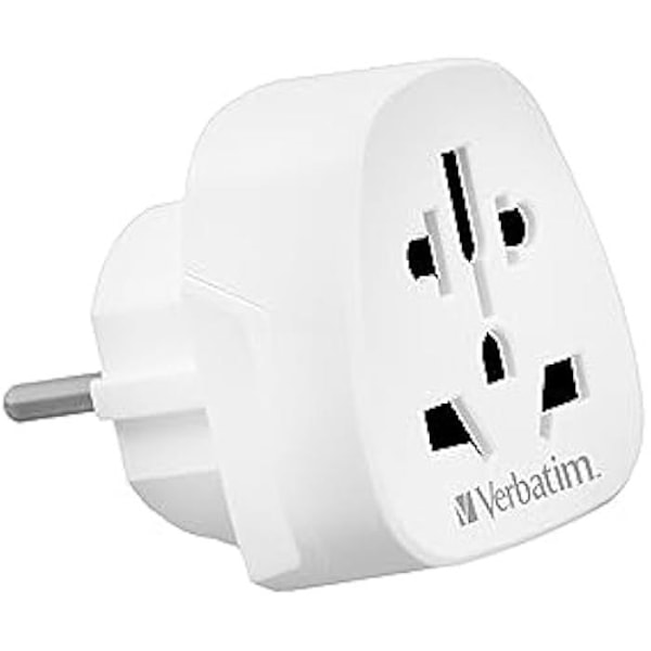 Verbatim World-to-Europe WTEU-02 reseadapter för europeisk kontakt, världsomspännande europeisk kontakt, adapter för