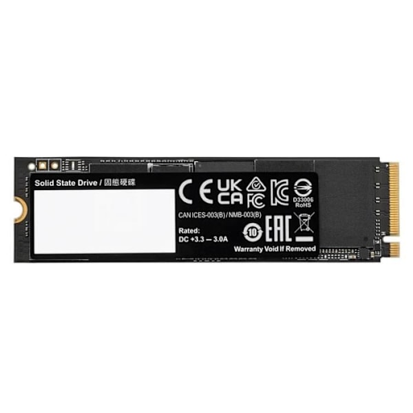 1 Tt - M.2 2280 - PCI-Express 4.0 x4, NVMe 1.4 - Jaksollinen lukunopeus: jopa 7300 MB/s - Jaksollinen kirjoitusnopeus