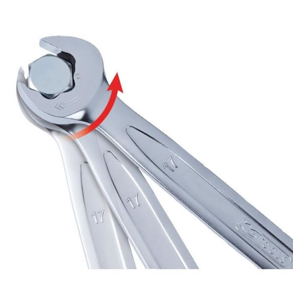 KS TOOLS DUO GEARplus spärrnyckelsats med spärrsystem i gaffeln 10 mm - 503.5210