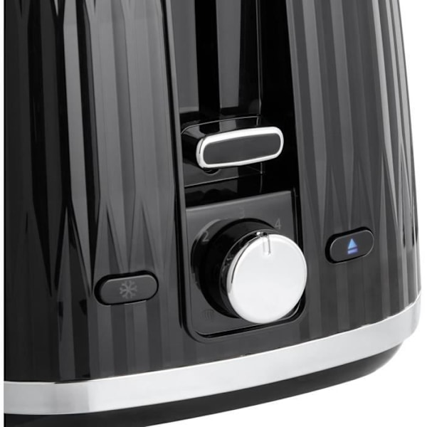 Brødrister - RUSSELL HOBBS - EDEN - 800 W - 2 skiver - Sort Svart