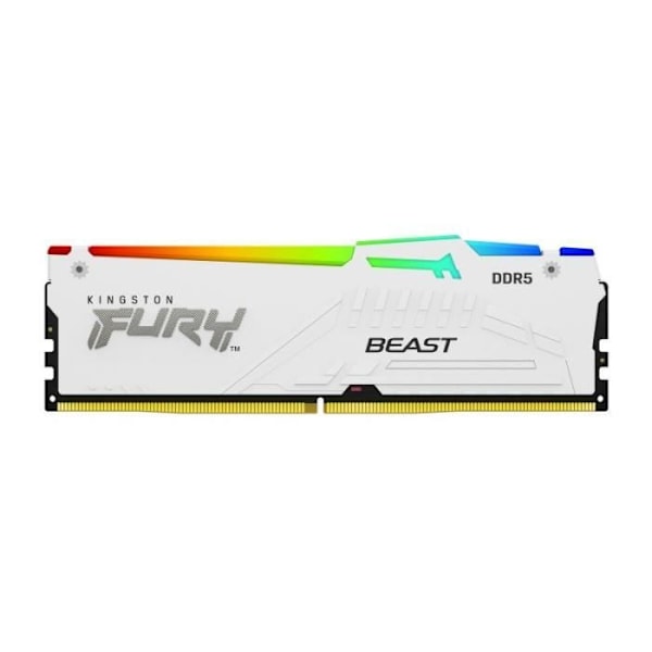 Kingston FURY Beast 16 Gt DIMM 6000MT/s DDR5 CL40 Valkoinen RGB XMP () - KF560C40BWA-16