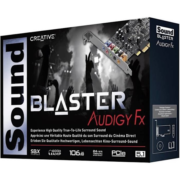 Lydkort - Creative - Sound Blaster Audigy - SBX Pro Studio - 106 dB - 24 bit 192 kHz