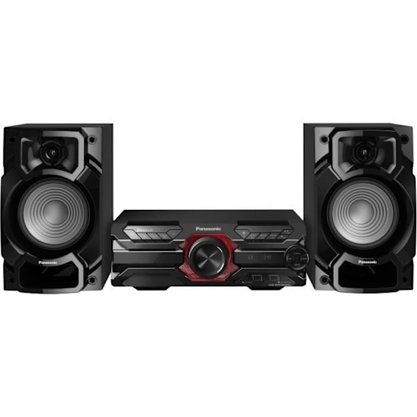 PANASONIC AKX320 - Kompakt Mini Hi-Fi System - Bluetooth - 450W - Karaoke funktion, dobbelt USB - CD+FM Radio Sort