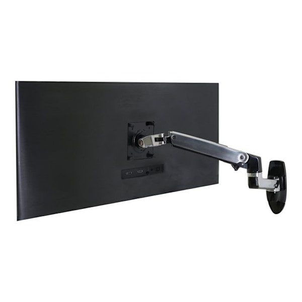Skærmstøtte - Ergotron - LX vægmonteret LCD-arm - Poleret aluminium - Højdejusterbar 330 mm - Sort