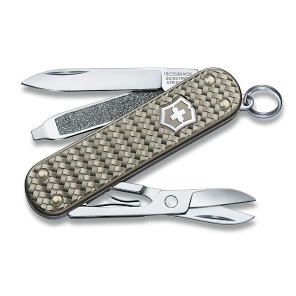 Lommekniv - Victorinox - Classic Alox - 5 funktioner - Farve grå - Fremstillet i Schweiz Grå