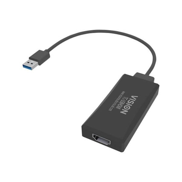 Vision ekstern USB 3.0 HDMI-videoadapter Sort til detailhandel