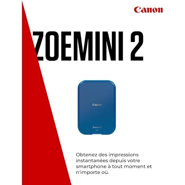 Kannettava Valokuvatulostin - CANON - Zoemini 2 - Bluetooth 5.0 - Ladattava USB-C - Musteeton ZINK