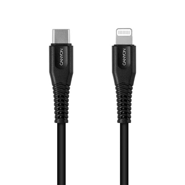 Lightning-usb(c)-kaapelin kanjoni 1,2 m musta