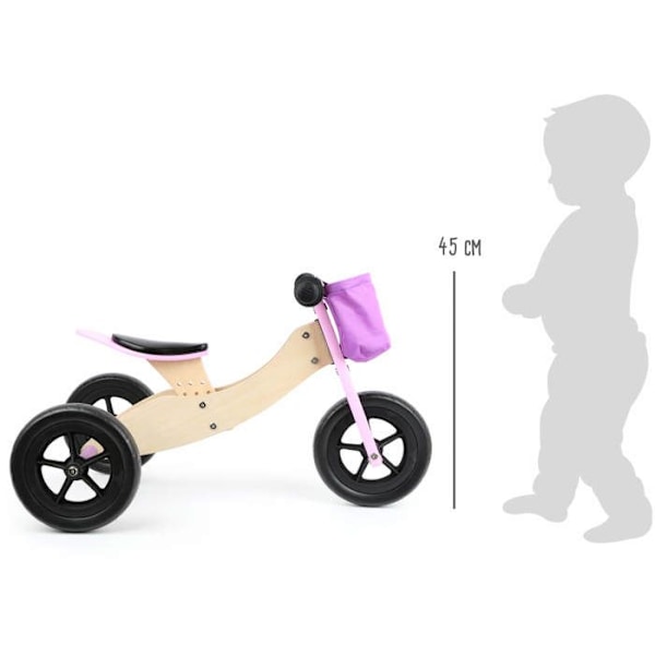 Balancecykel-Trehjulet cykel 2 i 1 Maxi Pink Rosa