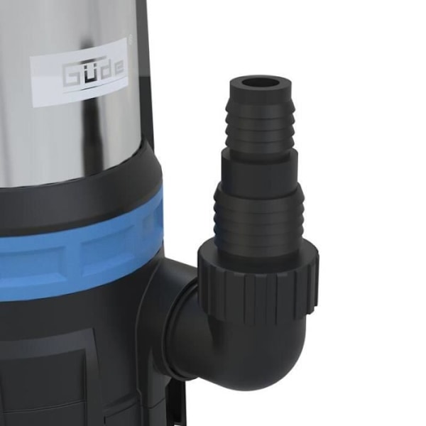 Kombineret nedsænket pumpe 2 i 1 - GUDE - GS 750.1 - 16.500 l/h - 750 watt - Afløbe blå, sølv, sort