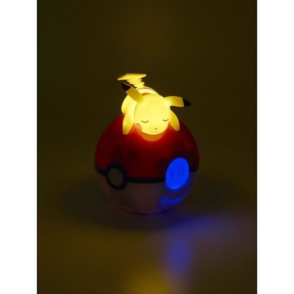 POKEMON Pikachu Light -herätyskello - keltainen Rød, gul, sort