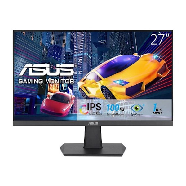 ASUS 27' LED - VA27EHF - 1920 x 1080 pixels - 1 ms (MPRT) - 16/9 format - IPS panel - 100 Hz - Adaptive-Sync - HDMI - Sort