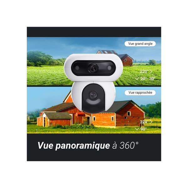 Övervakningskamera - EZVIZ - H90 - Motoriserad - Nattvision - 2 kameror 2K Vit
