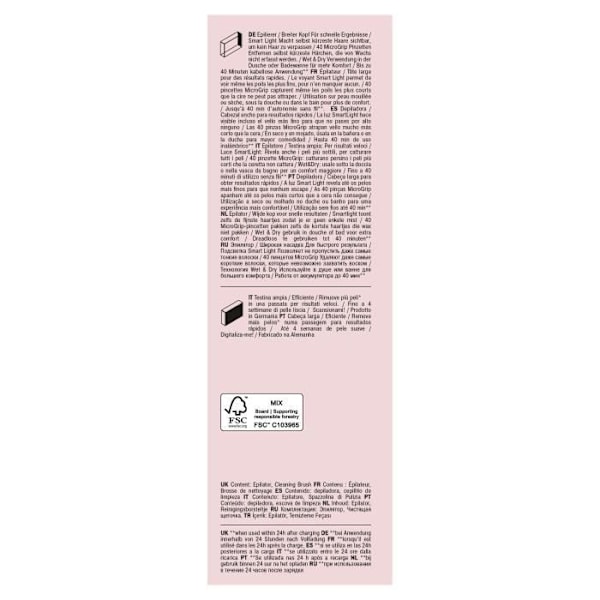 Sähkökiviverho - BRAUN - SILK EPIL 7 SE 7-000 - 2 nopeutta - Langaton - 40 min - Valkoinen / Vaaleanpunainen vitt och rosa