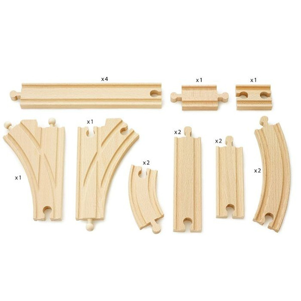 Intermediate Evolution Box 16 Rails - BRIO - 33402 - Trætogkredsløb for børn fra 3 år og derover Gul