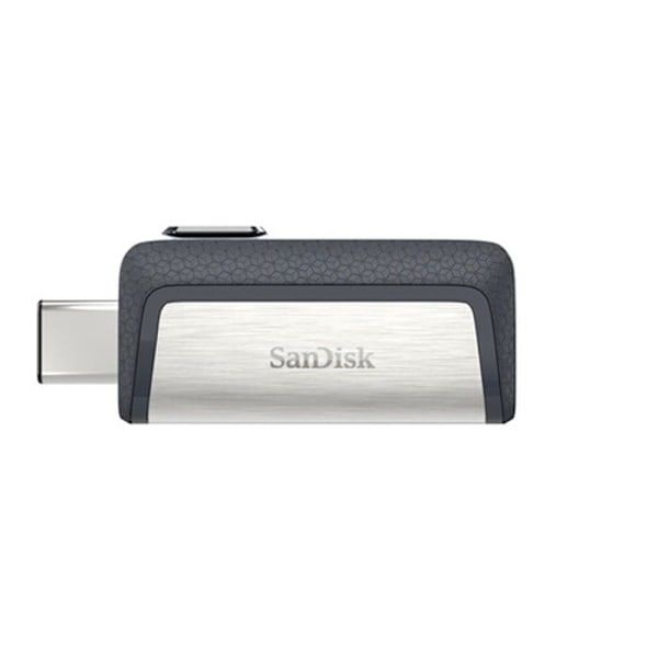 SANDISK Ultra - 256 GB - USB 3.1 Type-C nøgle - Dobbelte forbindelser - Seneste version Grå, Sølv