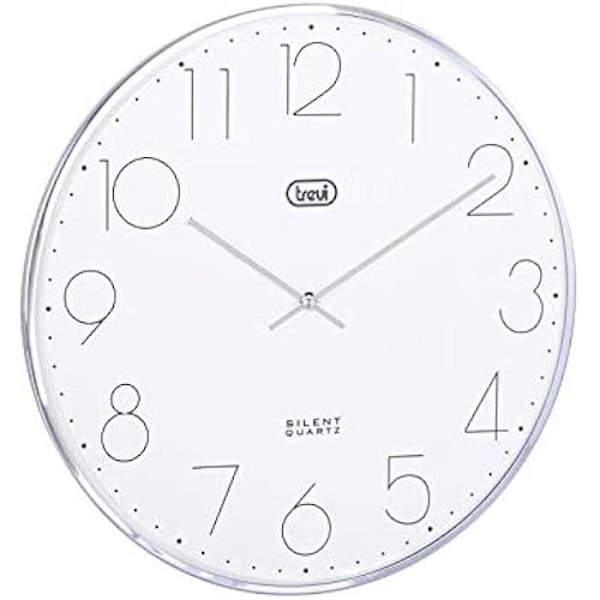 Seinäkello - TREVI - OM 3512 - Hopea - 30 cm - Nykyaikainen Suunnittelu Sølv