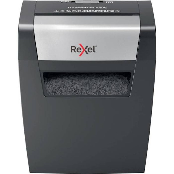 Asiakirjansilppuri - Rexel - Momentum X406 - Ristileikkaus - 6 arkkia - 15 litraa