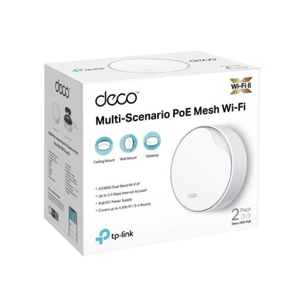 Deco X50 Poe 2-pack Mesh Wi-fi System Dubbla Band Tp-link