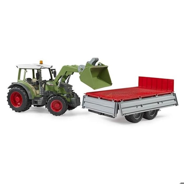 Fendt Vario 211 traktori kuormaimella ja peräkärryllä