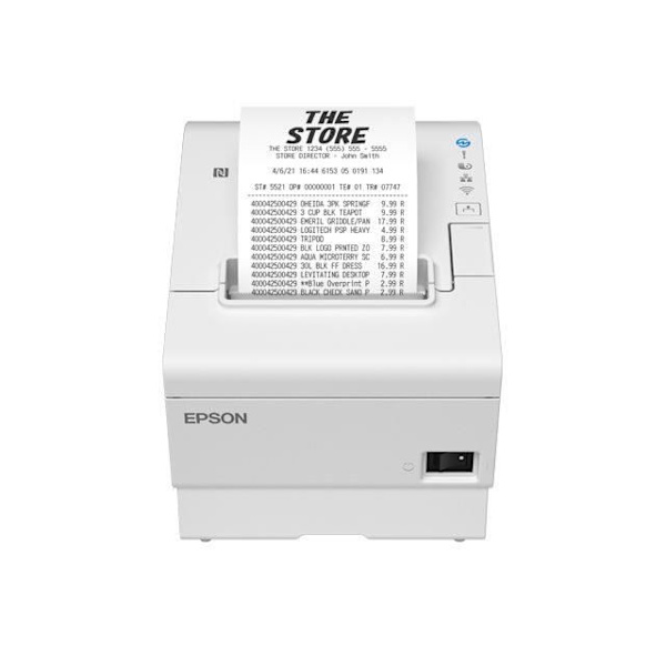 EPSON TM-T88VII (111): USB ETHERNET SERIAL PS WHITE - C31CJ57111 Hvid