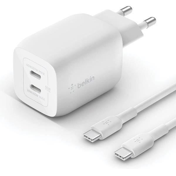 PUHELIN, älypuhelinten lisävarusteet, akkulaturit, Belkin 65w Pps Dual Usb-c Gan 2m Cc 100w