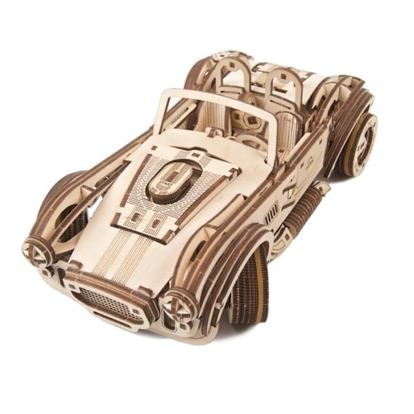 3D-kilpa-autopalapeli - UGEARS - Drift Cobra -kilpa-auto - Mekaaninen puinen mallisarja - 370 kpl Træ